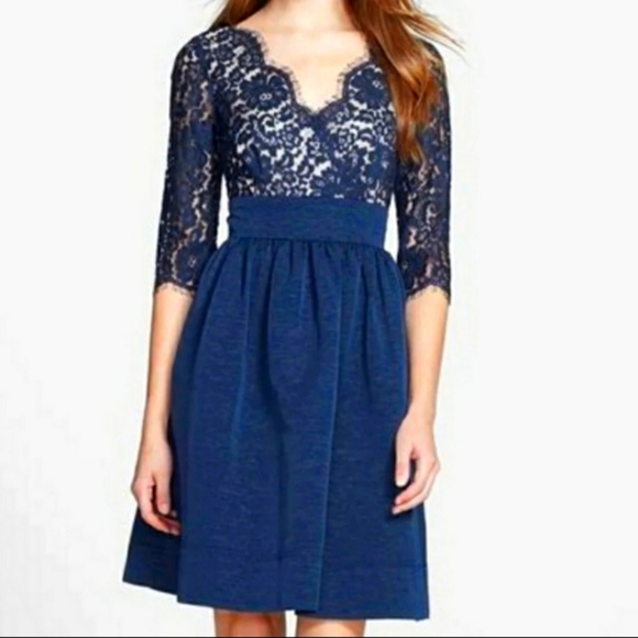 Eliza J Dresses & Skirts - NWT ELIZA J. NAVY BLUE LACE TOP COCKTAIL DRESS SZ. 16W